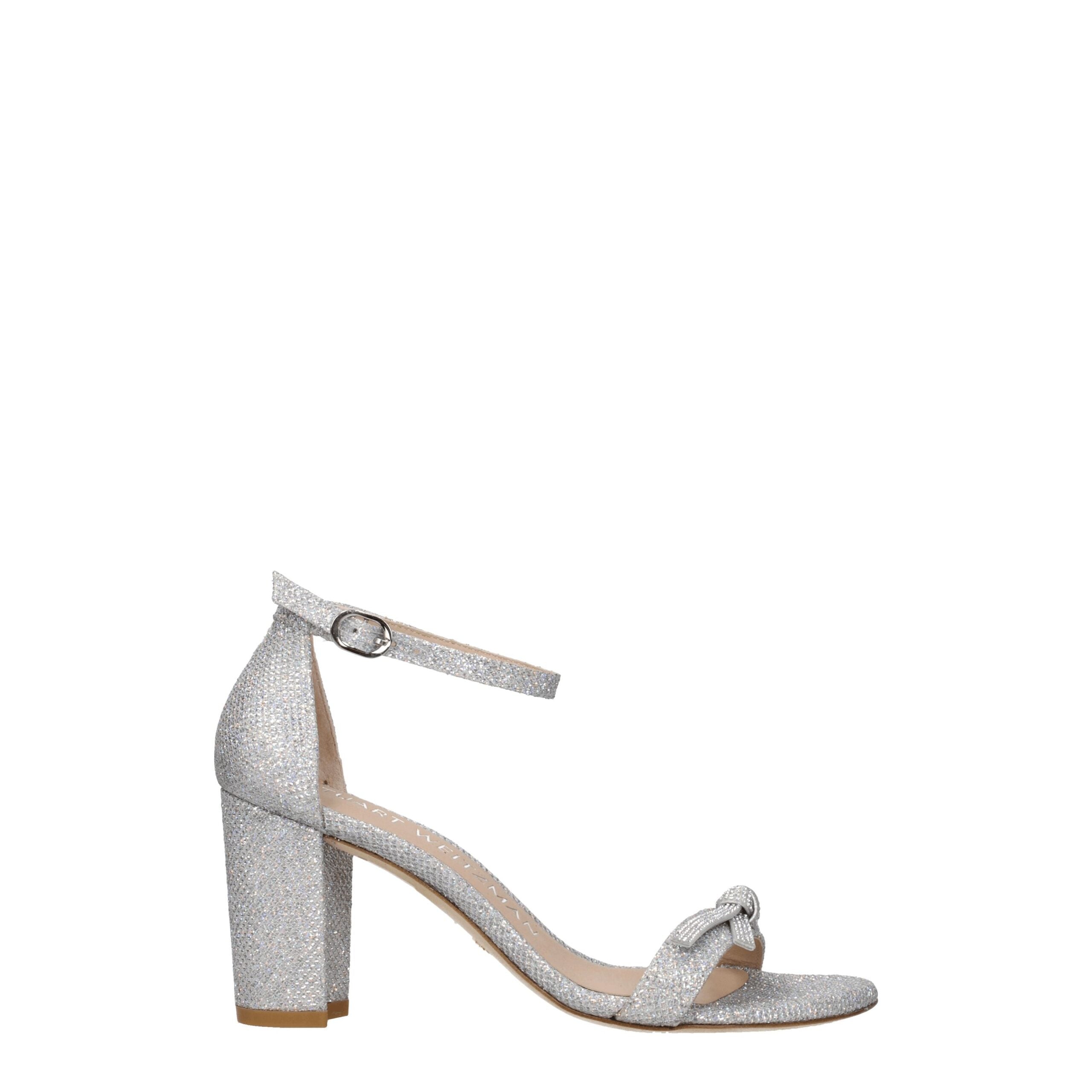 Stuart Weitzman Gray Fabric Sandal